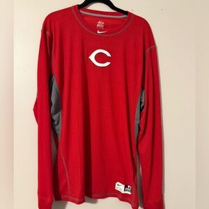 Nike Red Long Sleeve Cincinnati Reds Men's Shirt
